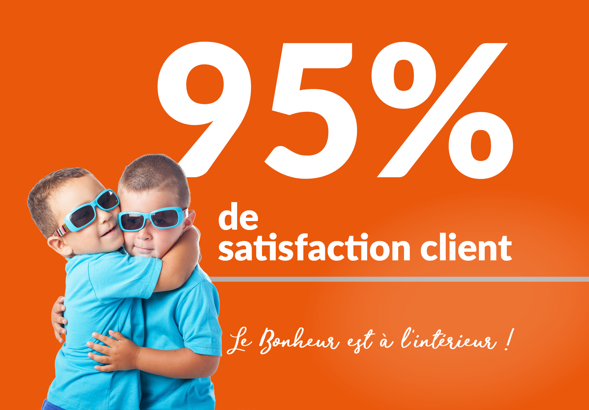 95% de satisfaction clients