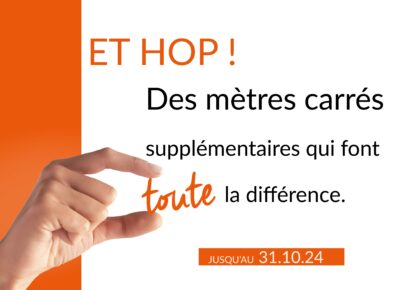 mètres carrés supplémentaires offerts