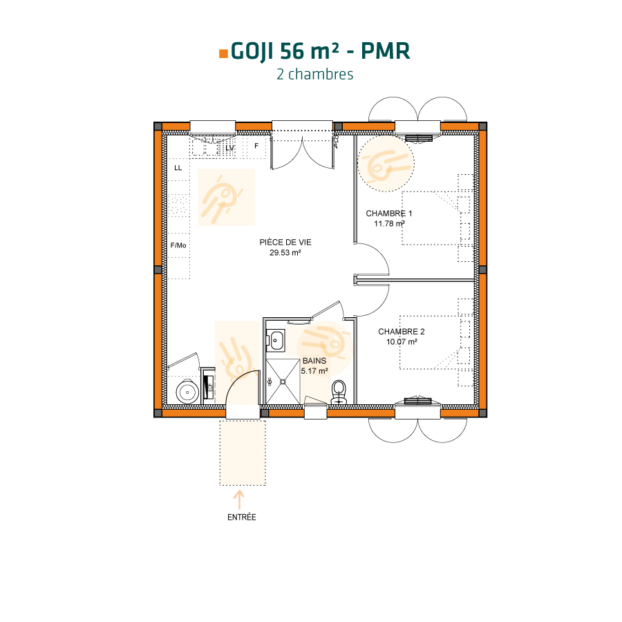 Maison contemporaine Goji 56 PMR